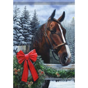 Holiday Horse Decorative Flag - Picture 1 of 1