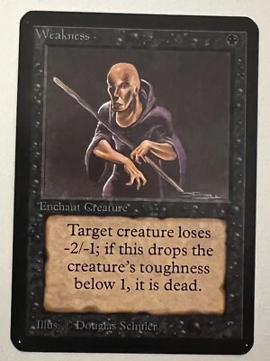 Magic the Gathering MTG Alpha Weakness NM-  (Beta Bob) - Image 1 of 2
