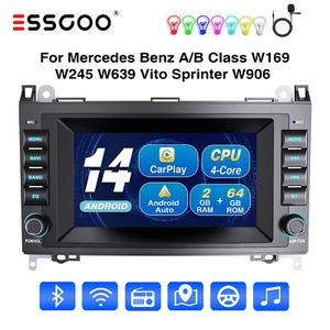 Für Mercedes Benz A/B Klasse W169 W245 B200 Android 14 Autoradio Carplay 2+32GB - Bild 1 von 22