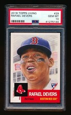 2018 TOPPS LIVING #29 RAFAEL DEVERS RC BOSTON RED SOX STAR ROOKIE PSA 10 GEM MT!