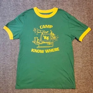 Stranger Things Camp Know Where 85’ Ringer Shirt Adult XL Dustin Retro Camp - Picture 1 of 7
