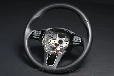 7P6419091C NGB schwarz Leder Lenkrad HEIZUNG Multifunktion OEM VW Touareg 7P5 - Bild 1 von 4