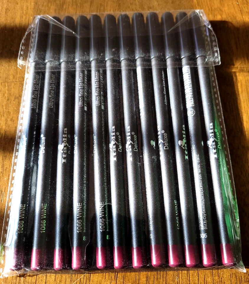 Italia Deluxe - 1066 Wine - Ultra Fine Lip & Eye Liner Pencil 12 Pieces - Image 1 of 4