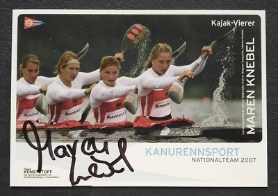 2455 Maren Knebel Kanu Olympia Autogrammkarte original signiert - Bild 1 von 2