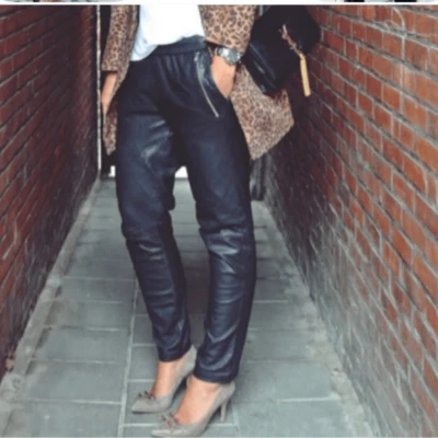 Vintage Charles Klein Soft Leather Pants 2 Side Flat Pockets Inseam 28” - Image 1 of 4