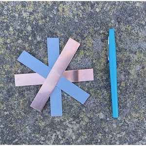 Rohkupfer Stanzrohlinge 5 Zoll x 0,75 Zoll - aus 16 Unzen Kupfer (ca. 24 Stärke) - Bild 1 von 6