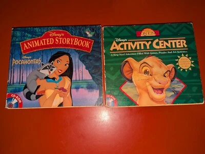Lot Of 2 Disney's Interactive CDs Pocahontas StoryBook & Lion King Activity - Image 1 of 3