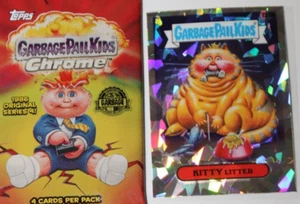 GARBAGE PAIL KIDS 2022 CHROME 4 "ATOMIC" Refractor 159b Kitty Litter +1 Wrapper - Bild 1 von 4