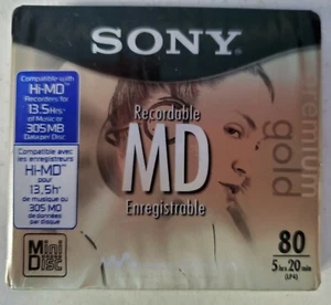 Sony Hi-MD kompatibel Premium Gold 80 min Minidisc NOCH VERSIEGELT!! - Bild 1 von 5