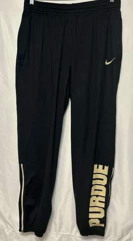Mens Nike Purdue Boilermakers Sweatpants Size XL Zip Pockets Ankle Zips Pants Cover