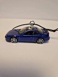 UPCYCLED Hot Wheels Rear View Mirror Hanging Decoration. '98 Honda Prelude blue