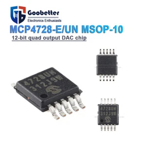 Original MCP4728-E/UN MSOP-10 12-bit quad output DAC chip - Picture 1 of 8
