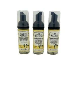 Jabón de manos espumoso J.R. Watkins limón 1,6 oz cada uno, para viaje o sobre la marcha paquete de 3 Foto 1 de 4