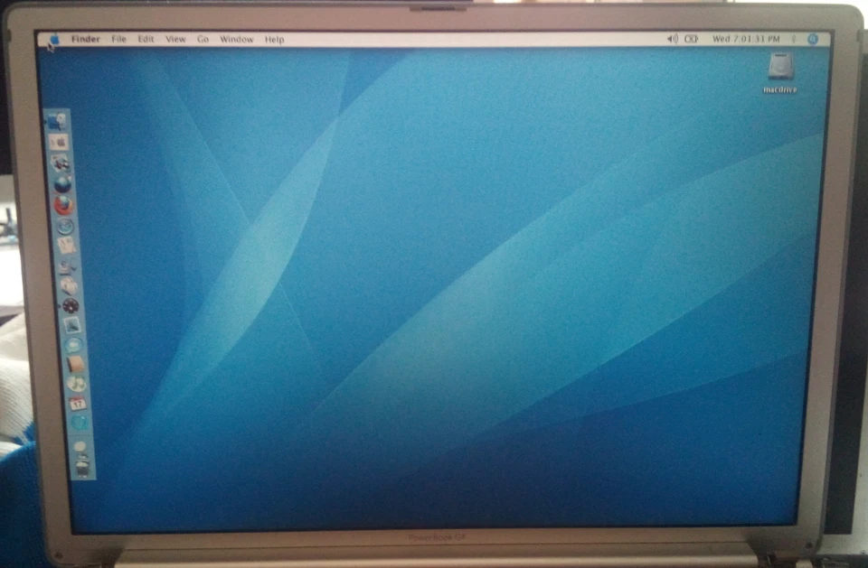 Powerbook G4 A1106 15" 1.5GHz o 1.67GHz Pantalla LCD + Bisagras, Probado Muy Bonito Foto 1 de 4