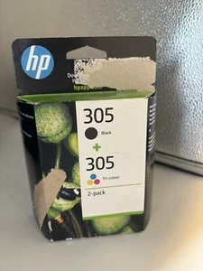 HP 305, Black/Tri-Colour Original Ink Cartridges (6ZD17AE) Pack of 2 DEC2025 - Photo 1/5