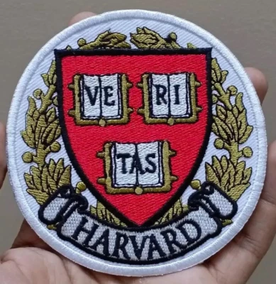 Harvard University Logo Iron On Patch - Sew Patch - Embroidered Patch 4"x4"