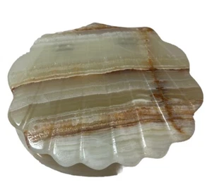Alabaster Trinket Box No Chips Or Cracks Hinged Top Gently Used Pretty Stone - Picture 1 of 7