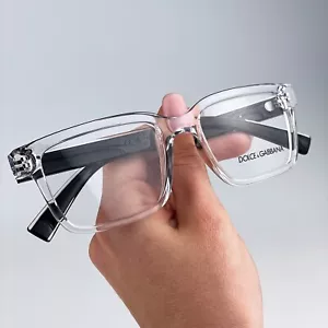 D&G Women Eyeglasses Crystal Black Demo Rectangle DG5102 3133 NEW - Picture 1 of 11