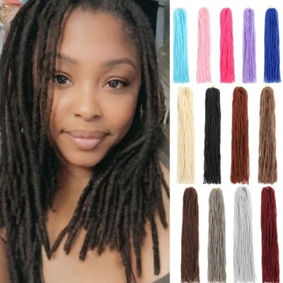 20-дюймовые толстые мягкие искусственные косы крючком сестринские локоны плетение дреды удлинители - Изображение 1 из 4