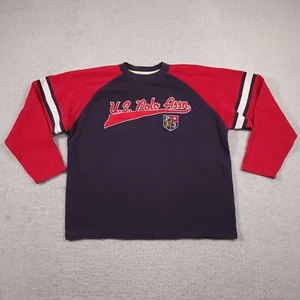 Vtg US Polo Assn Sweatshirt Mens Large Colorblock Y2K Crewneck Crest Spell Out - Picture 1 of 15