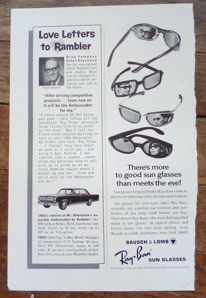 Rambler 1965: Love Letter to Rambler. Anuncio impreso vintage - Embajador Foto 1 de 1