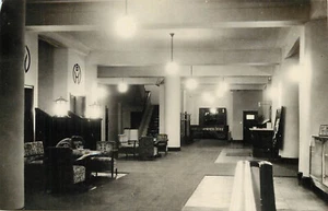 WWII RPPC Postkarte USA Besetzung Otsu Japan Biwako Hotellobby - Bild 1 von 2
