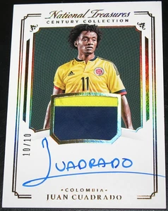 2018 Tesori Nazionali Juan Cuadrado Secolo Collezione Autografi ORO # 10/10 - Foto 1 di 3