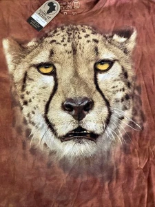 Cheetah T-Shirt Tones of Africa Hand-Dyed Adult XL New with Tag - Picture 1 of 10