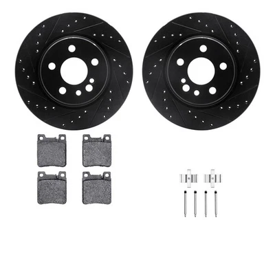 For Mercedes-Benz CL500 98-99 Brake Kit eLINE Series Drilled & Slotted Rear — 第 1/4 张图片