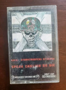S.O.D. Stormtroopers Of Death "Speak English Or Die" Cassette Original Megaforce - Picture 1 of 4