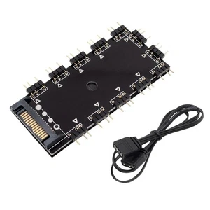 Répartiteur ARGB 12 voies 5V 3 broches avec interface répartiteur d'extension de port SATA ARGB Hub - Photo 1/6