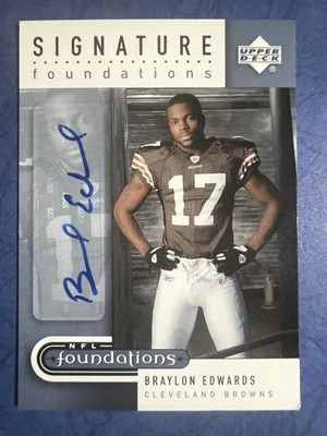 Braydon Edwards(Browns)2005 Upper Deck Foundations Auto Rookie Card~SF-BE - Image 1 of 2