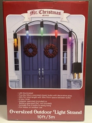 MR CHRISTMAS 10ft Oversized Light Strand w/ Jumbo Bulbs VIRAL TIKTOK ON HAND NEW - Image 1 of 4