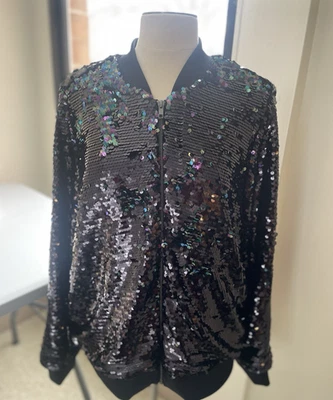 Chaqueta Bomber Torrid All Over Colorida Lentejuelas Mujer Talla 2XL Llamativa Ropa de Calle Foto 1 de 4