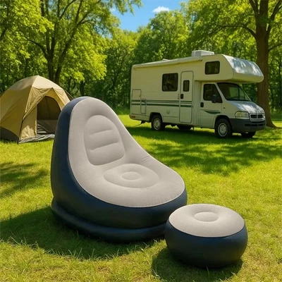 Inflatable Lounger Sofa Set for Indoor Living Room Outdoor Travel Camping Picnic - image 1 of 4