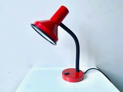 GURA Designer Schwannenhals Schreibtischlampe - 70er Jahre - Rot - Rarität - Bild 1 von 4