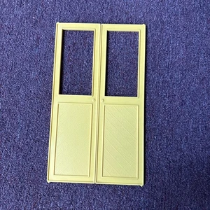 Barbie Vintage A-Frame Casa dei Sogni 2 Porte Posteriori Gialle 12x3,5" Ricambi - Foto 1 di 7