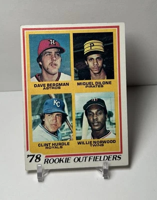 1978 Topps - Rookie Outfielders Dave Bergman, Clint Hurdle, Miguel Dilone... - Image 1 of 2