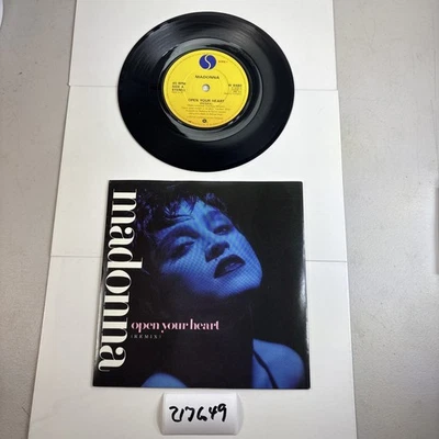 Madonna Open Your Heart Lucky Star  7” 45 Record W8480 Sire Warner Bros 217G49 - Image 1 of 4