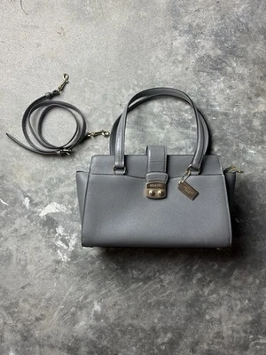 Coach Avery Carryall Satchel F38082 Gray Pebbled Leather Tote Handbag Crossbody - Image 1 of 4