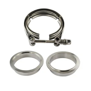 3.0 Inch 3" Stainless Steel Exhaust V Band Clamp Male Female Flange Assembly - Picture 1 of 8