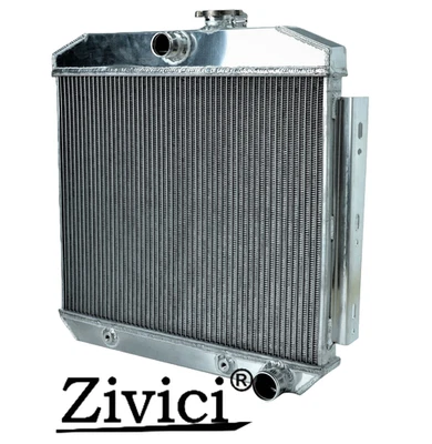 Aluminum Kühler Radiator For Chevy BEL AIR V8 Engine W/Cooler 1955 1956 1957 - Image 1 of 4