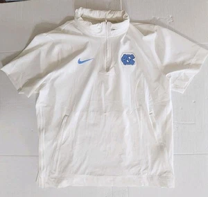 UNC Nike Herren Windbreaker Jacke Gr. XL 1/4 Zip weiß blau kurzarm Kapuze - Bild 1 von 6