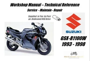 Suzuki GSX-R1100W GSXR1100W Service Repair Workshop Manual USB 1993 - 1998 - Picture 1 of 11