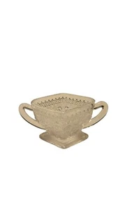 Vintage Clear Pressed Glass Diamond- Shaped Sugar Bowl - Picture 1 of 5