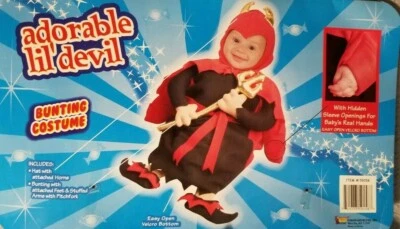 Adorable Disfraz Lil Diablo Bebé Bunting Bunting Foto 1 de 4