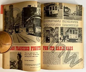 SAN FRANCISCO 1954 COMMITTEE TO SAVE THE CABLE CARS PICTORIAL WOODEN INDIAN ART - Picture 1 of 4
