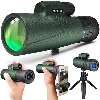 ARPBEST 25X50 Monocular Telescope High Power with Smartphone Holder & Tripod - Image 1 of 4