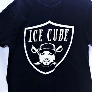 Ice Cube Rap Tee Band Shirt Raiders Logo NWA Compton West Side Size L - Picture 1 of 4