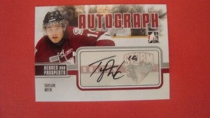 2009 10 IN THE GAME HEROES AND PROSPECTS A-TBE TAYLOR BECK  AUTOGRAPH *